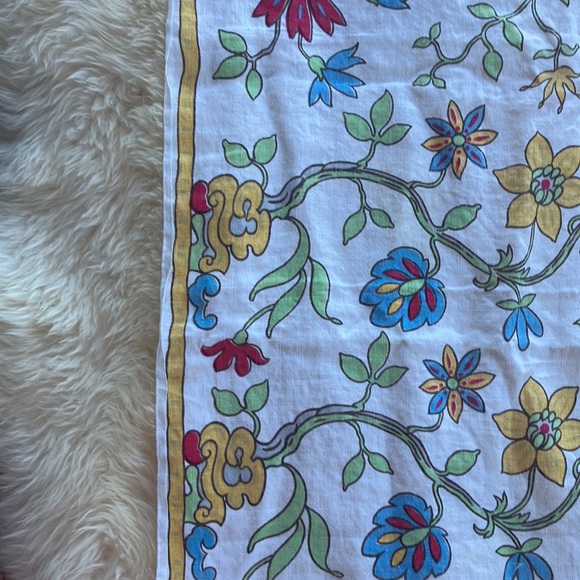 Vintage tablecloth floral pattern Hardy Craft Original linen? - Picture 6 of 8